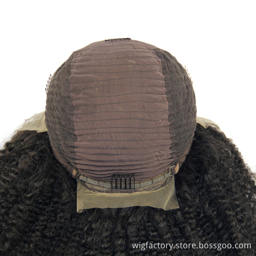 Wholesale wigs virgin hair vendor,180 density lace frontal wigs human hair curly, 4c afro kinky curly human hair lace front wigs